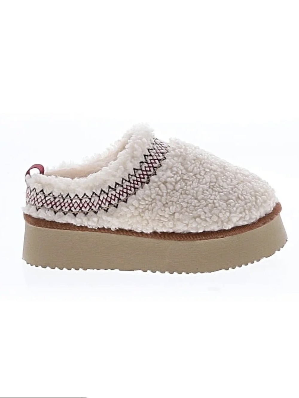 Cozy Cream Sherpa Slip-On Platform Slippers